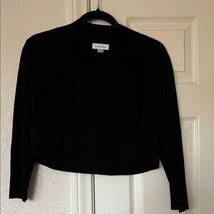 Calvin Klein Women's Elegant Black Sweater Shrug